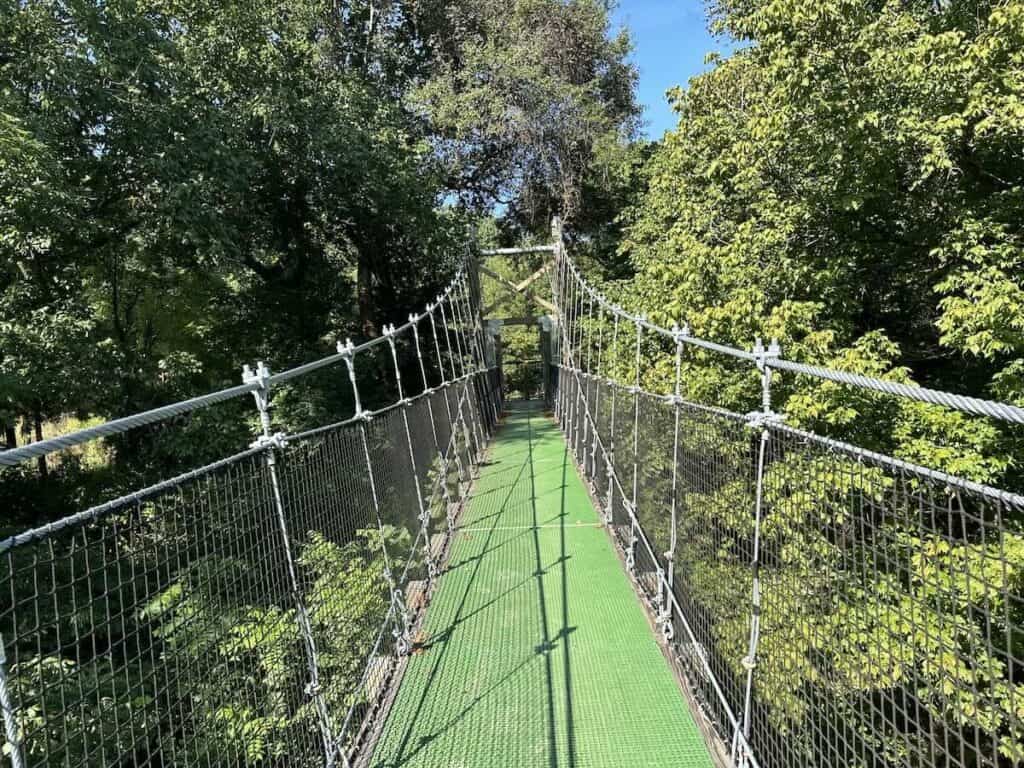Suspension bridge at First Broad River Trail