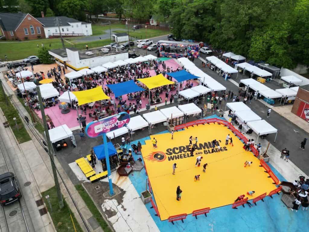 Vibe Called Fresh event, aerial view