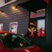 Car at coffee drive-thru