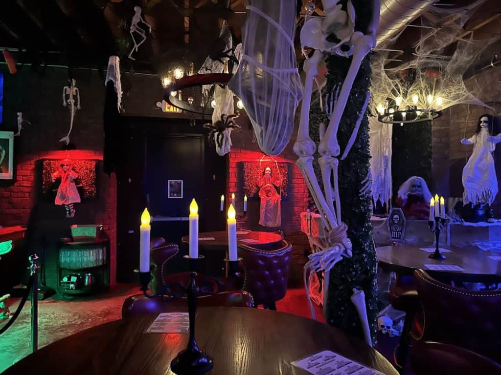 haunted scene in bar