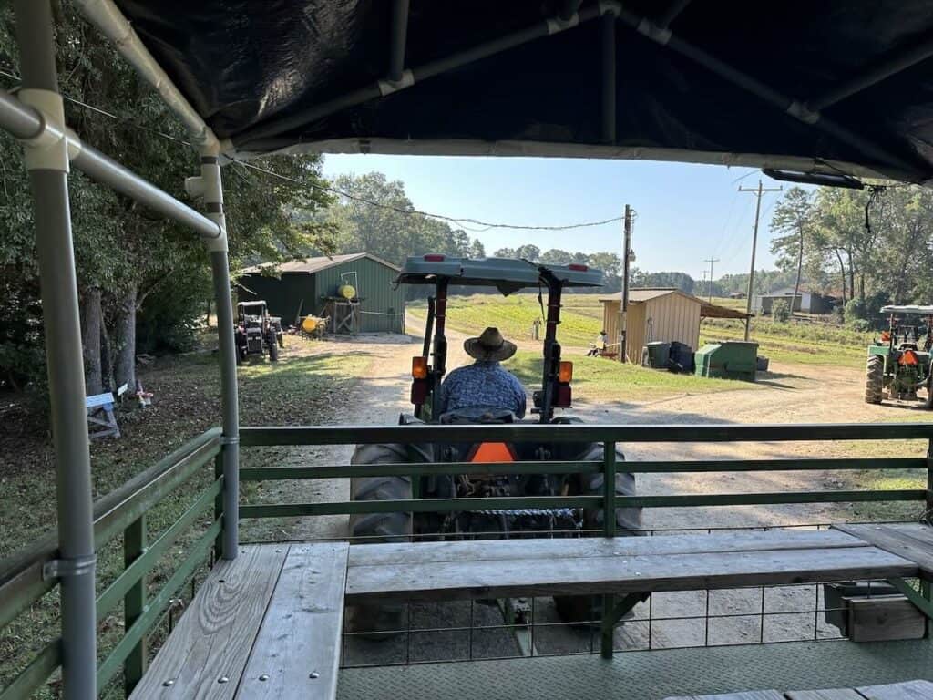 tractor ride on farm