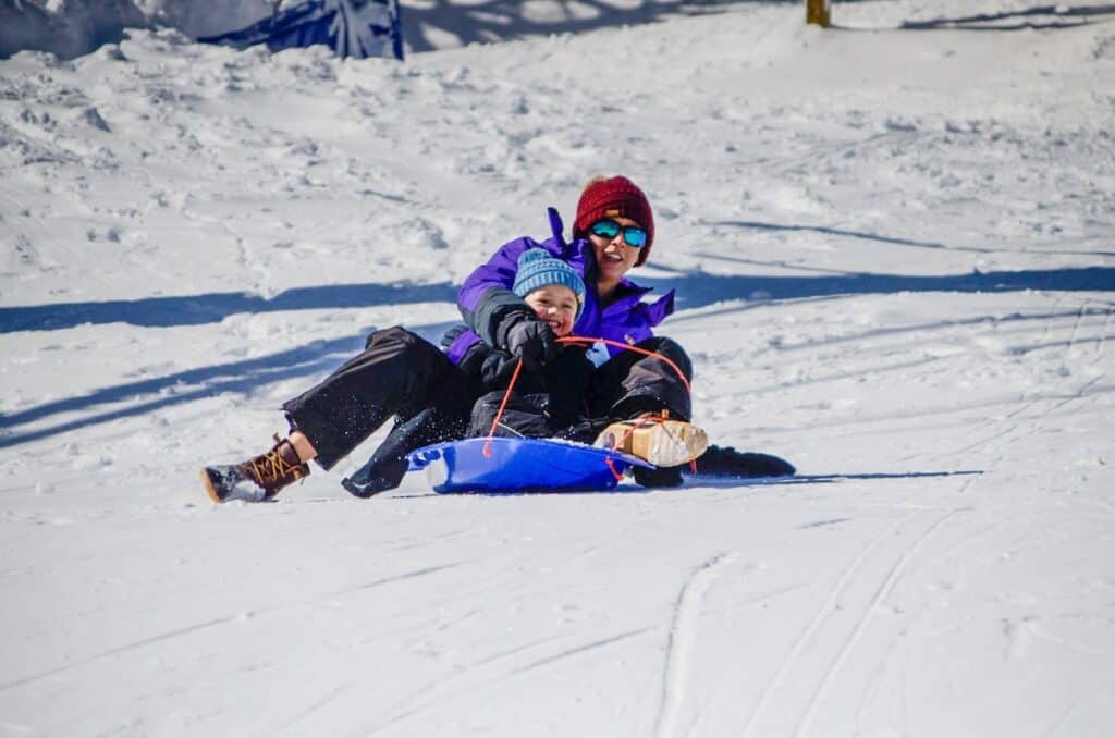 Sledding on Beech Mtn
