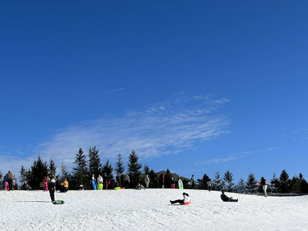 Sledding on Beech Mountain
