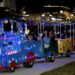 trackless train ride at Ucity Lights in Charlotte
