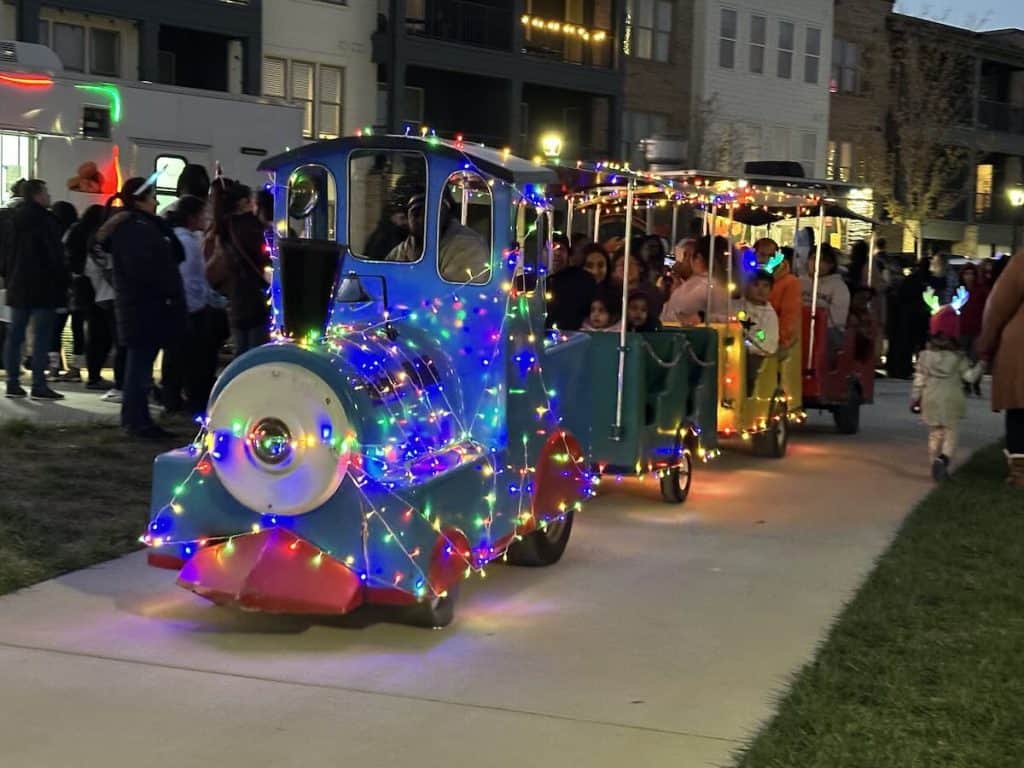 Christmas train at Shoppes at University Place