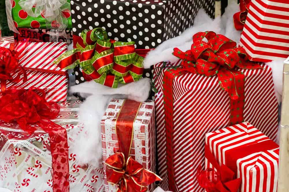 Wrapped Christmas presents