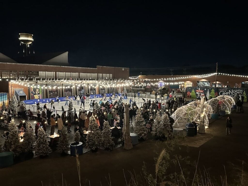 Ice skating and Mistletoe Market at Camp North End