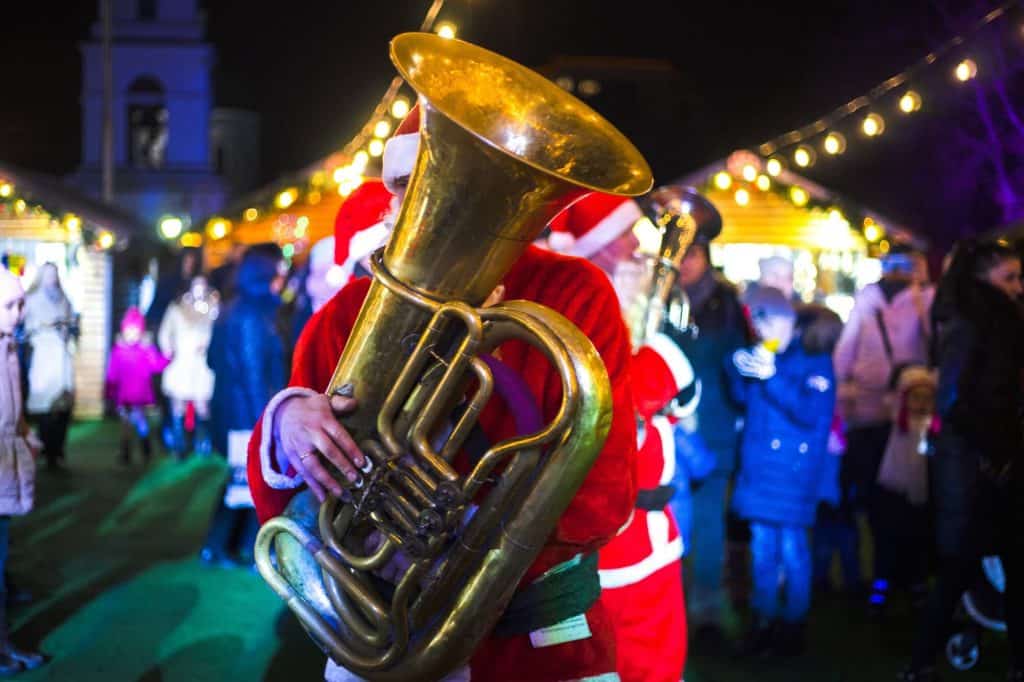 Santa with a tuba