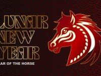 Elegant Chinese Horse Lunar New Year 2026 Vector Illustration