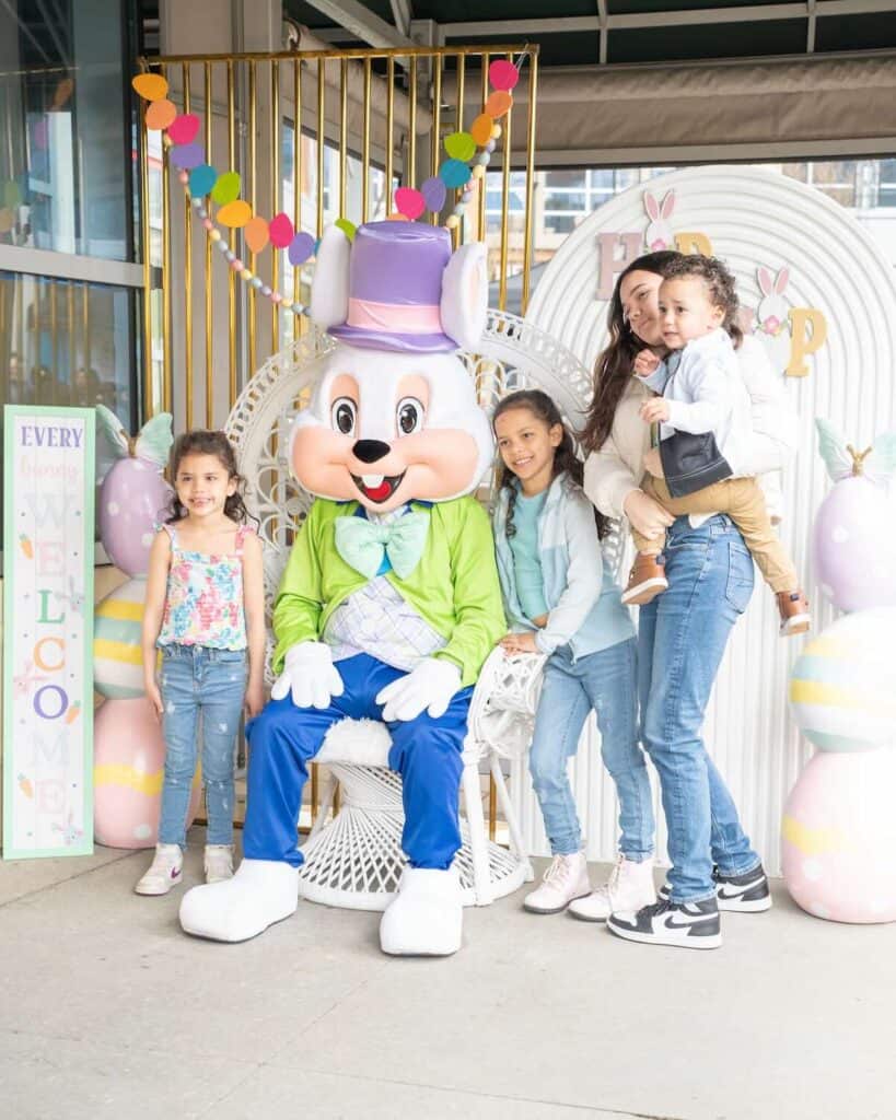 kids with Easter Bunny