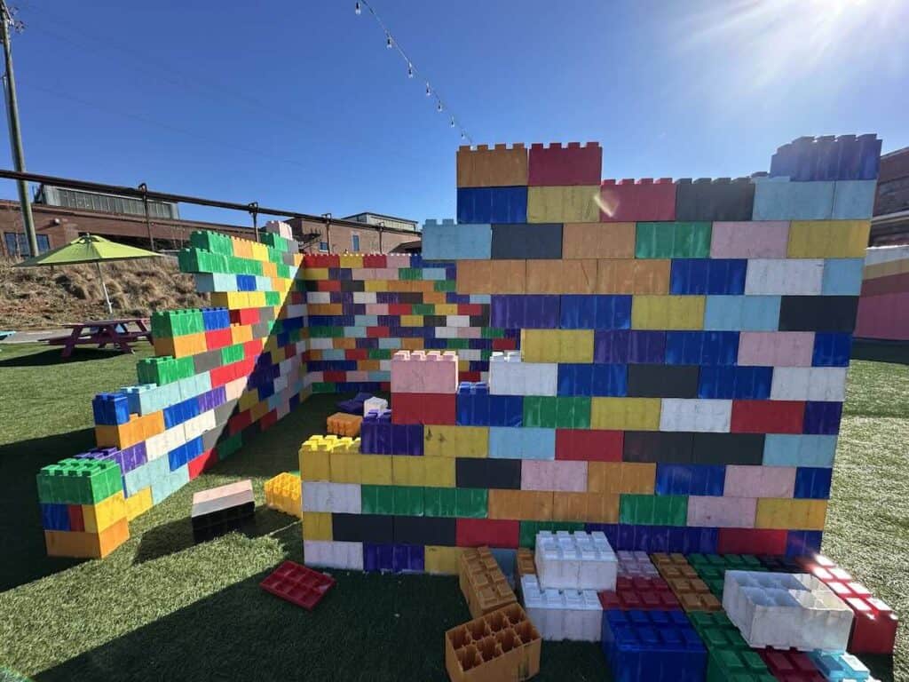 Giant Legos at Camp North End
