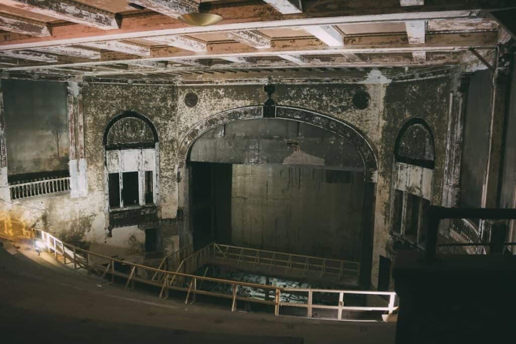Interior of Carolina Theatre before renovation