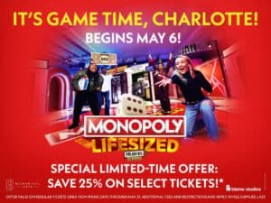 Save 25% every day in May on Monopoly Lifesized - immersive, action