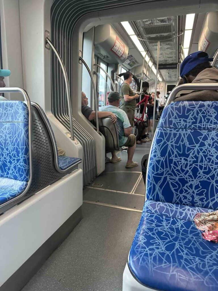 people on a train