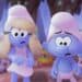 Ken (Nick Offerman), Smurfette (Rihanna), No Name (James Corden) and Brainy Smurf (Xolo Mariduena) in Smurfs from Paramount Animation.