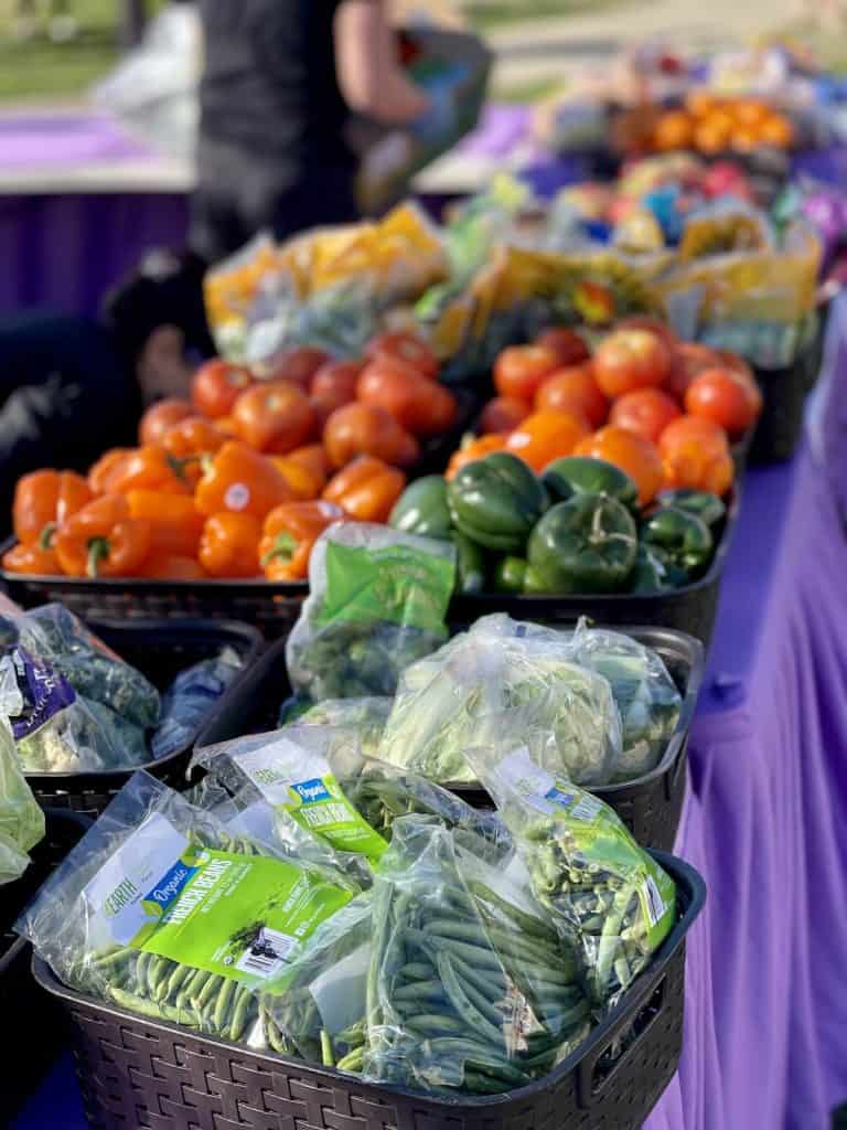 produce at a farmers' market