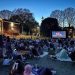 people watching an outdoor movie at Tom Sykes Rec Center in Charlotte