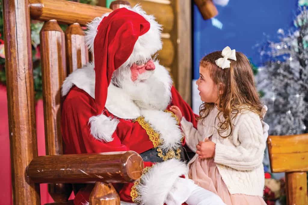 Santa and little girl