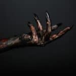 closeup of scary hand