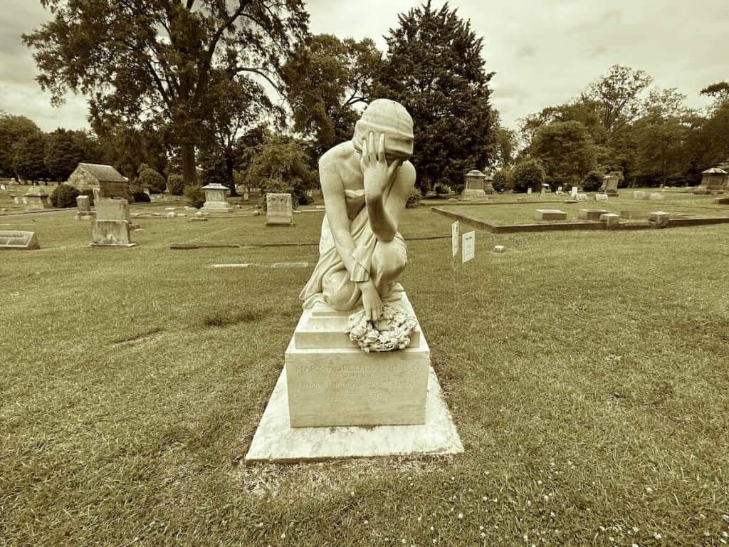 Statue at Elmwood Cemetery