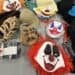 halloween masks on table