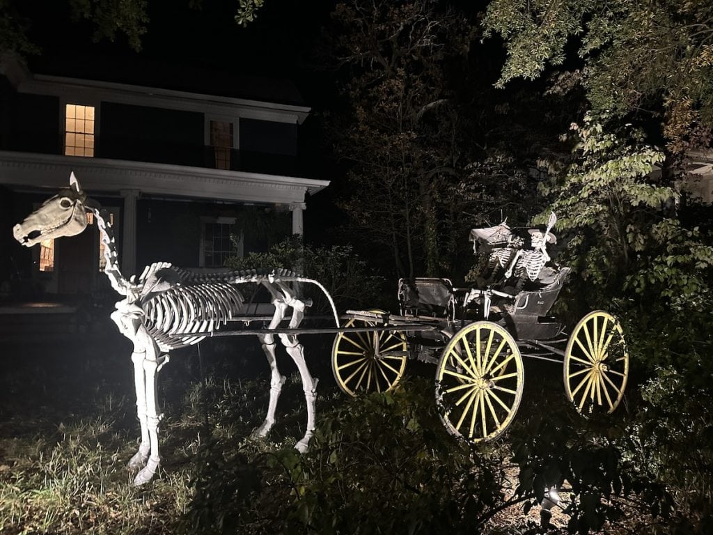 Skeleton horse and buggy