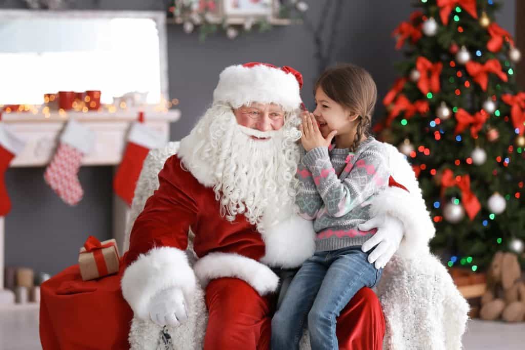 girl with santa