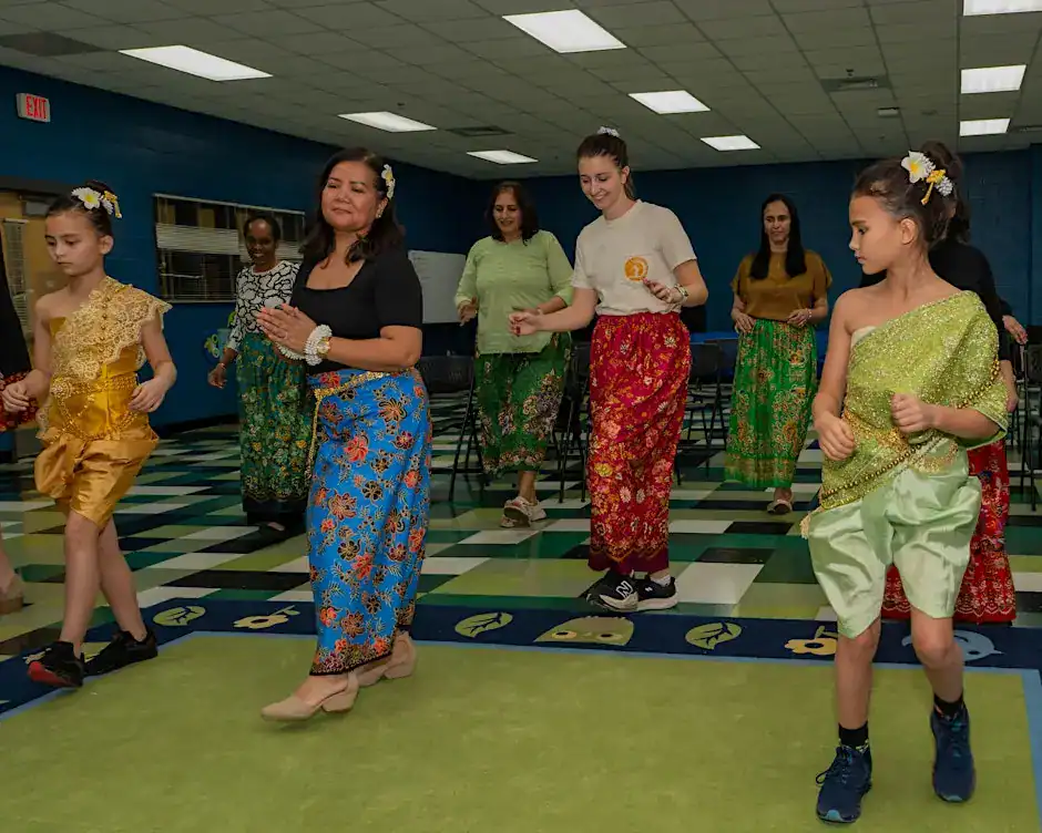 Women and girls dancing
