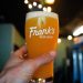 Pint glass with Frank's Beer Shop on it