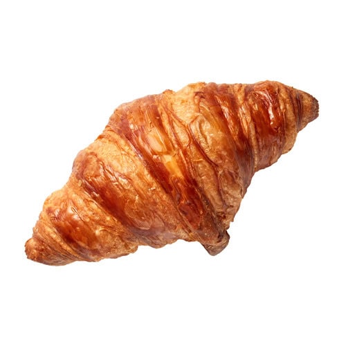 Butter croissant against white background