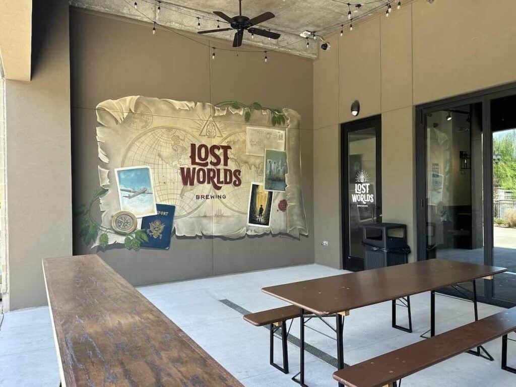 Patio at Lost Worlds Brewing at Metropolitan