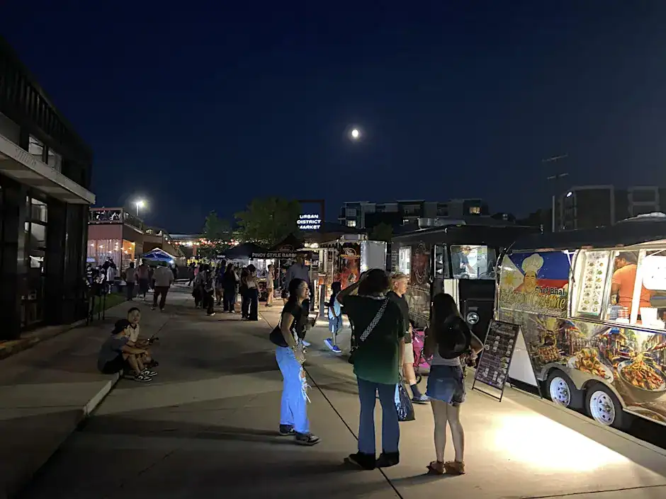 people at Asian Night Market in Charlotte