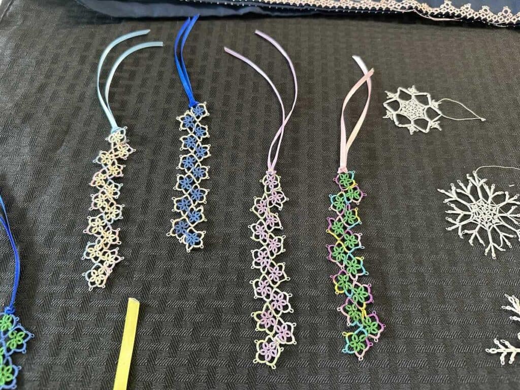 Tatting examples at Polk Site in Pineville, NC