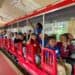 kids on train