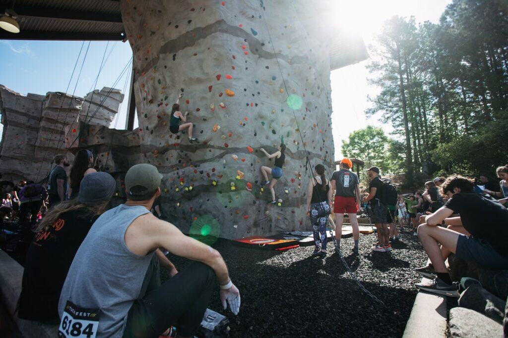 Climbing at Tuck Fest