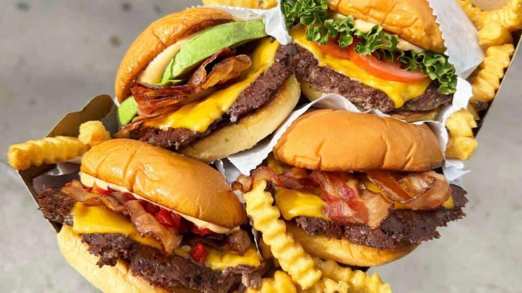 Burgers and fries