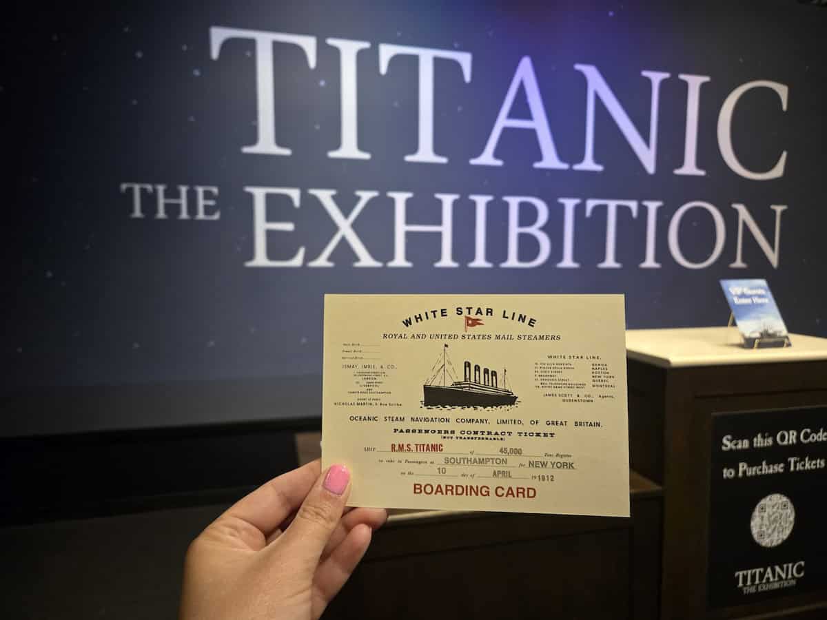 Senior and military discount for Titanic: The Exhibition in