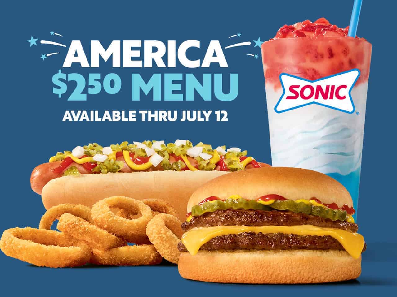 Sonic celebrates America's 250th with $2.50 value menu for limited time