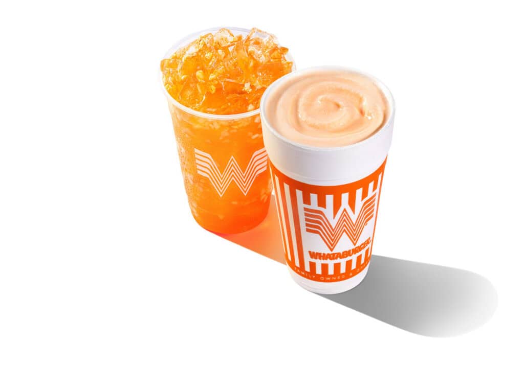 peach drinks from Whataburger