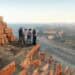 People in a virtual reality experience on pyramic