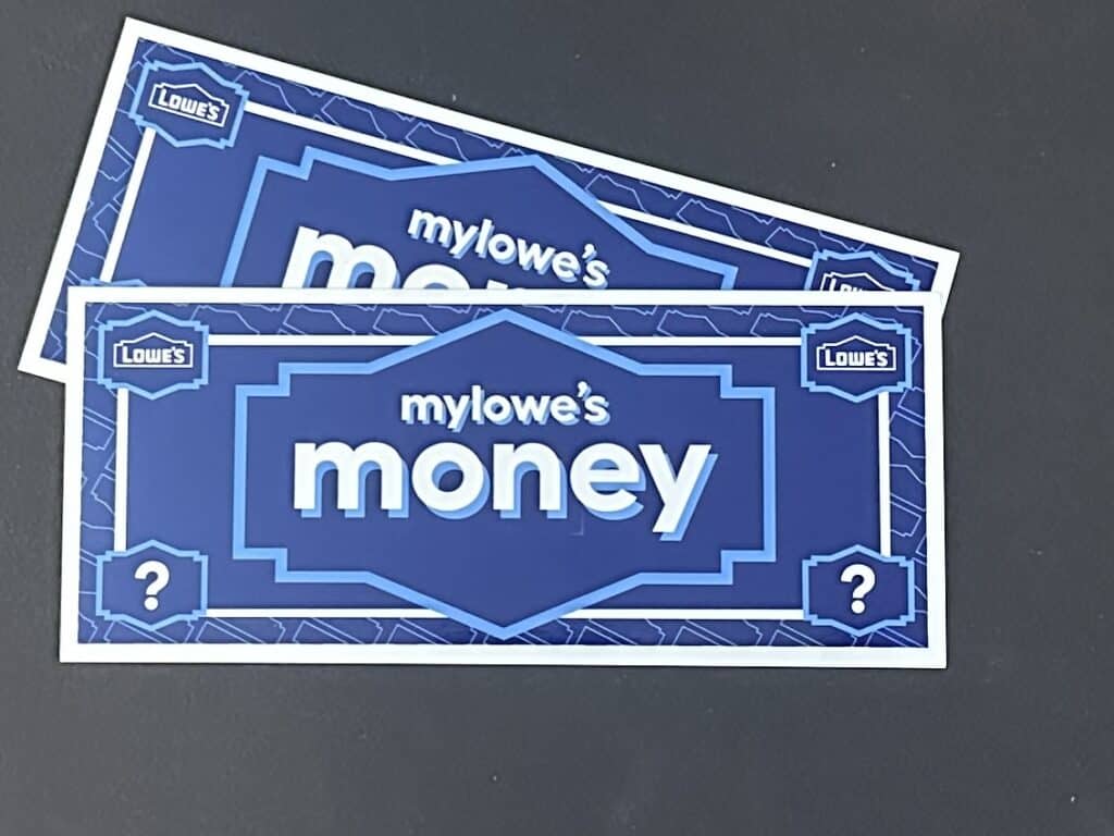 MyLowe's Money, on black background