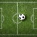 green grass texture with a soccer ball - well groomed turf in the garden