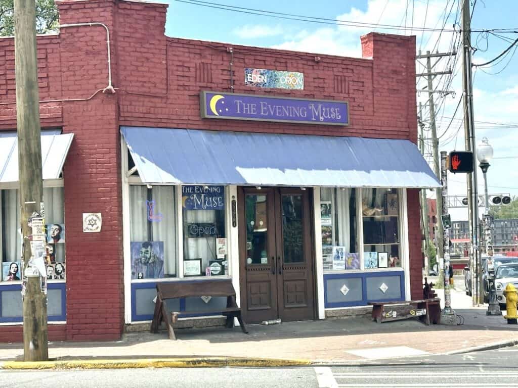 exterior of The Evening Muse in Charlotte