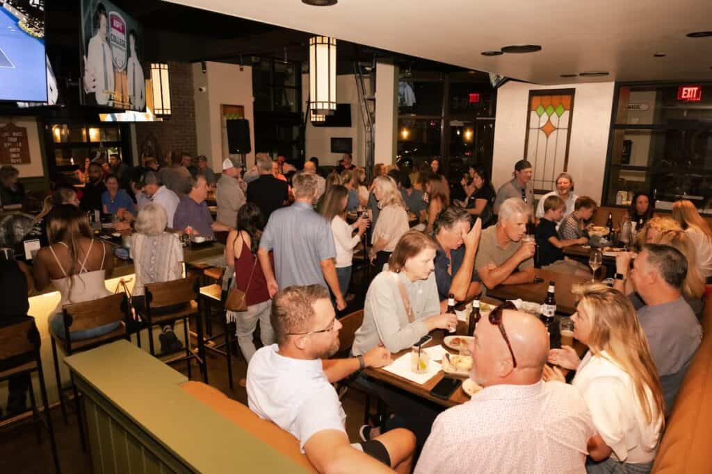 people in The Craic eating and drinking